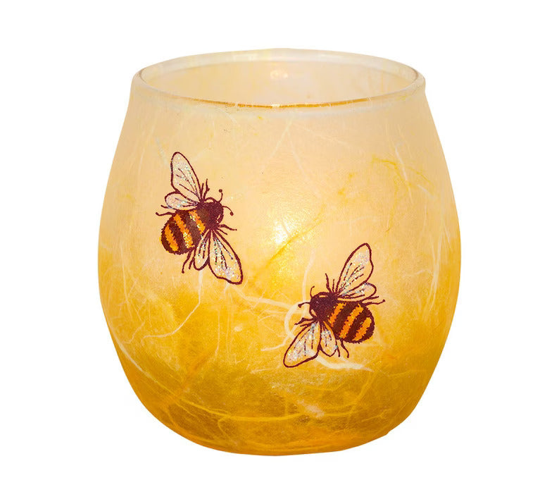 Bees - Strawsilk Glass