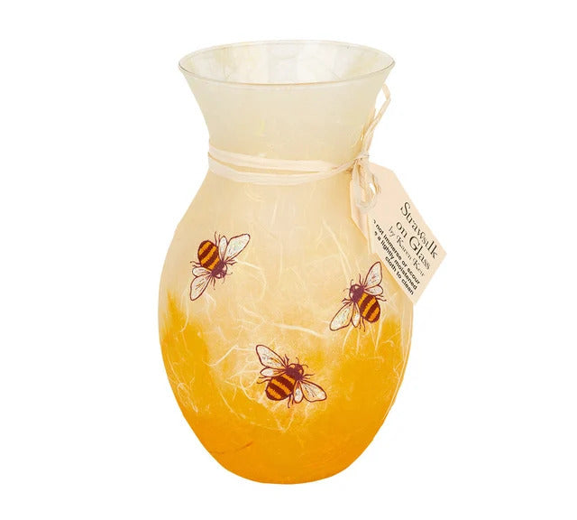 Bees - Strawsilk Glass