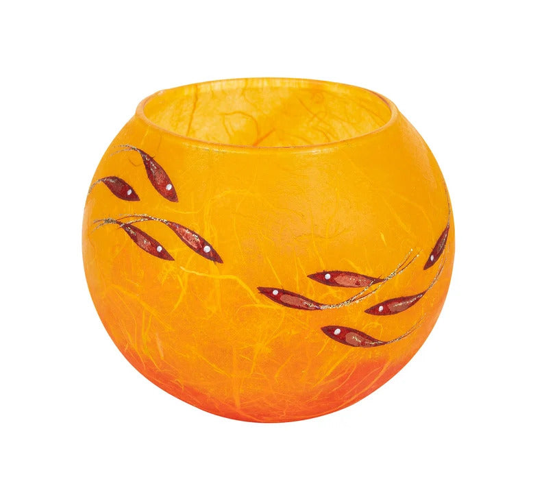 Orange Fish - Strawsilk Glass