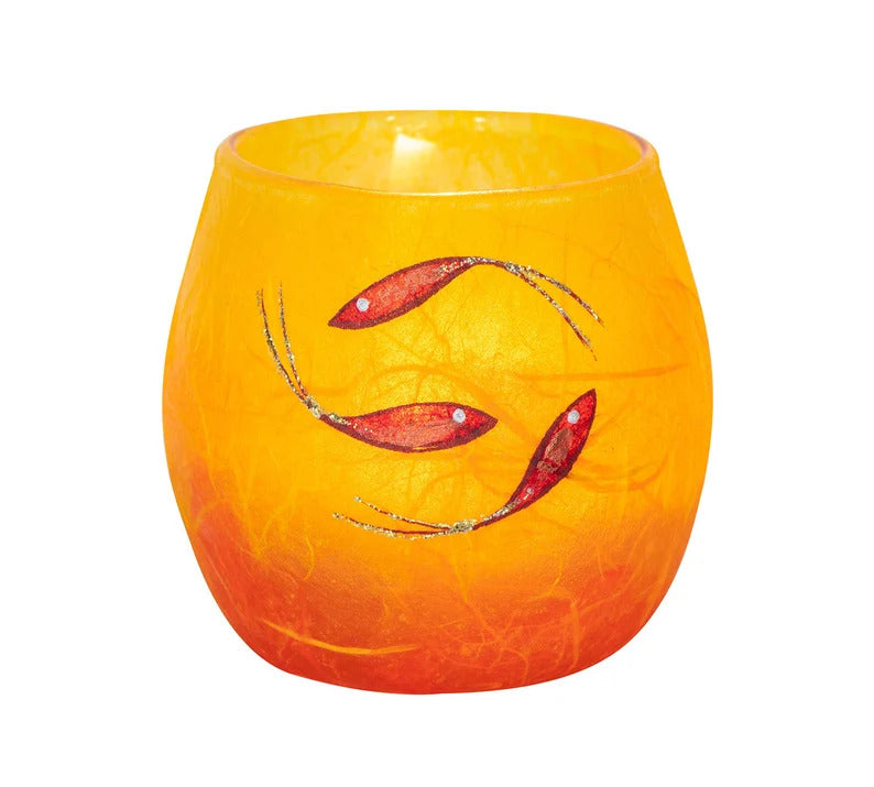 Orange Fish - Strawsilk Glass