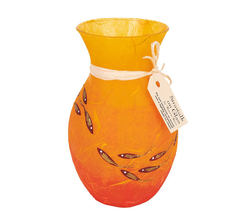 Orange Fish - Strawsilk Glass