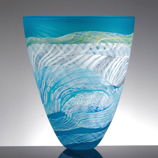 Seashore, Spring Tides Bowl - Blown, Fused Glass