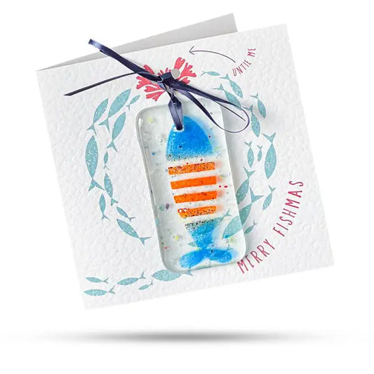 DB -  Merry Fishmas Charm Card - Christmas