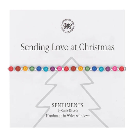 Sentiment Bracelet - "Sending Love At Christmas"