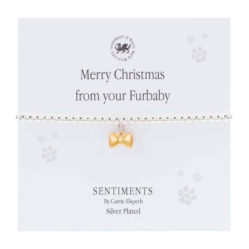 Sentiment Bracelet - "Merry Christmas From Your Furbaby"