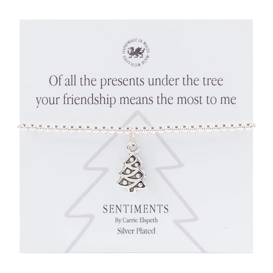 Sentiment Bracelet - "Of All The Presents Under The Tree, Your Friendship Means The Most To Me"