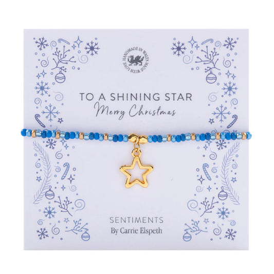Sentiment Bracelet - "To A Shining Star, Merry Christmas"