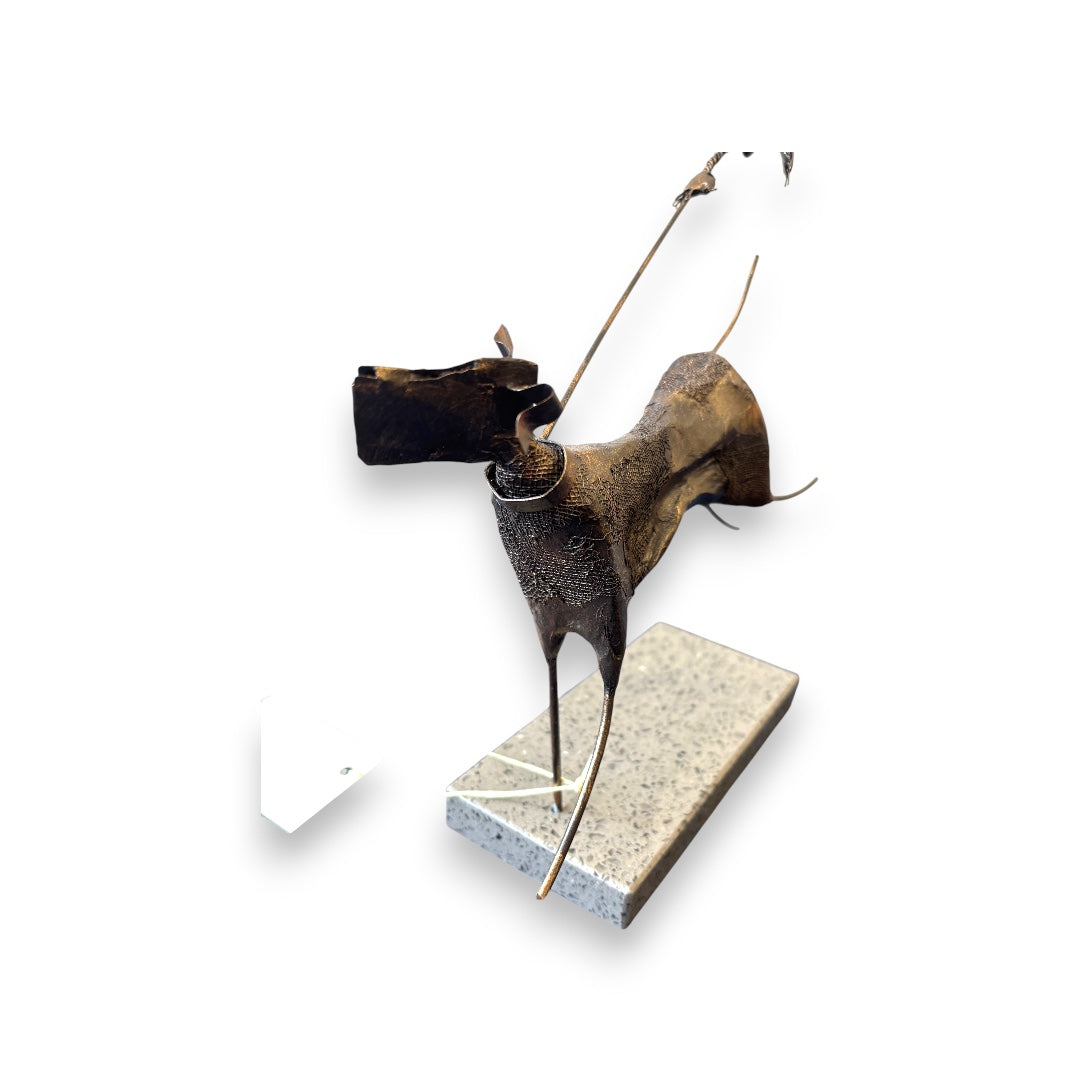 Sculpture - I'll Take The Dog For A Walk Mum