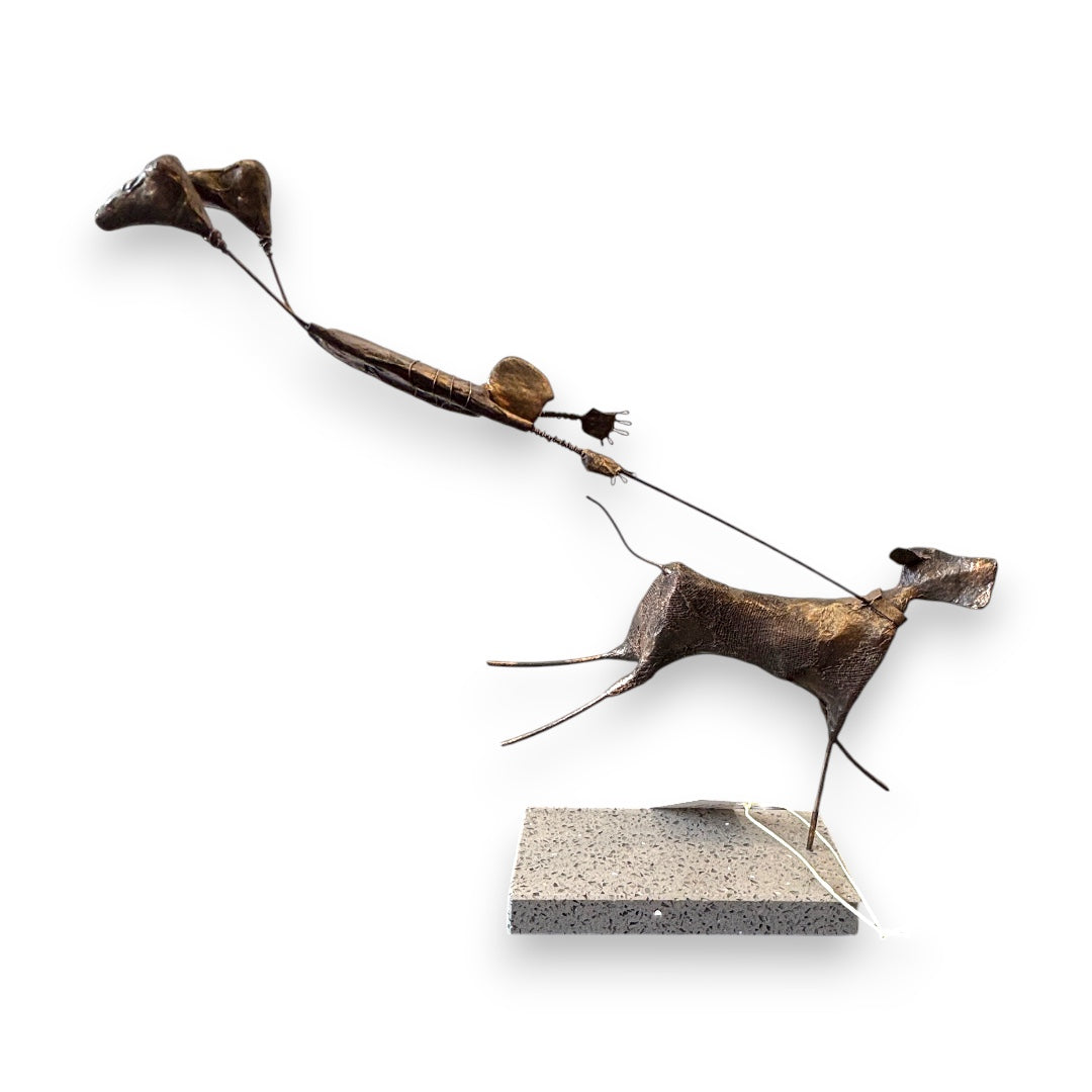 Sculpture - I'll Take The Dog For A Walk Mum