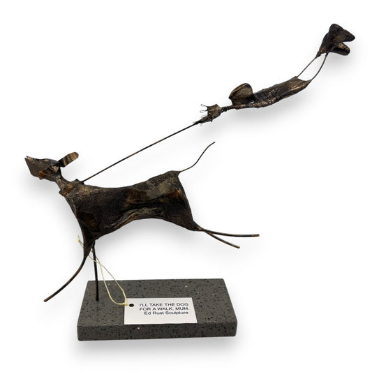 Sculpture - I'll Take The Dog For A Walk Mum