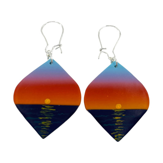 Earrings - Sea Sunrise - Polymer Clay