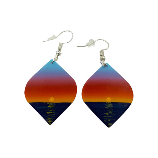 Earrings - Sea Sunrise - Polymer Clay