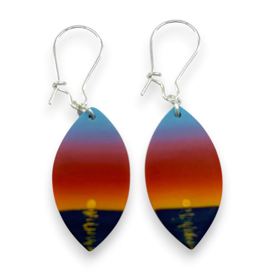 Earrings - Sea Sunrise - Polymer Clay
