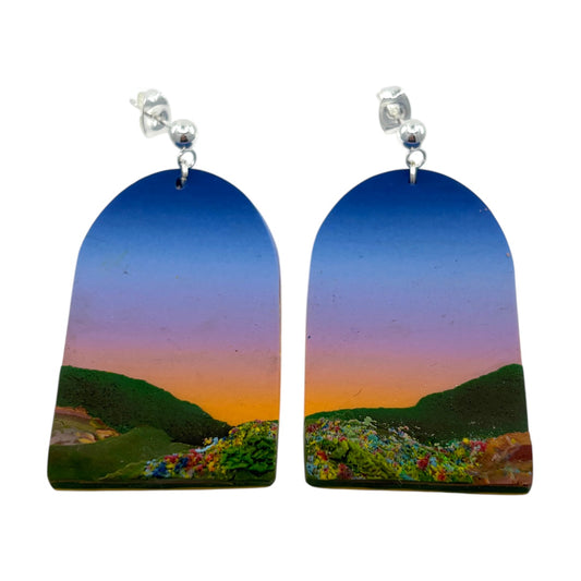 Earrings - Sunset Moors - Polymer Clay