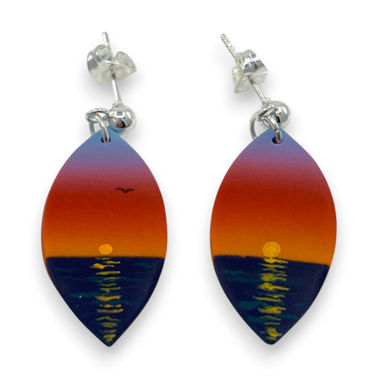 Earrings - Sea Sunrise - Polymer Clay
