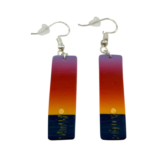 Earrings - Sea Sunrise - Polymer Clay