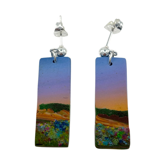 Earrings - Sunset Moors - Polymer Clay