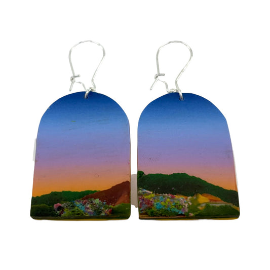 Earrings - Sunset Moors - Polymer Clay