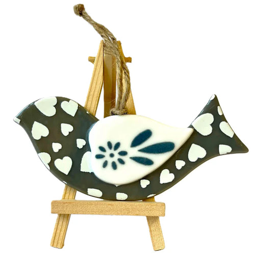 Scandi Pop Funky Bird - Grey