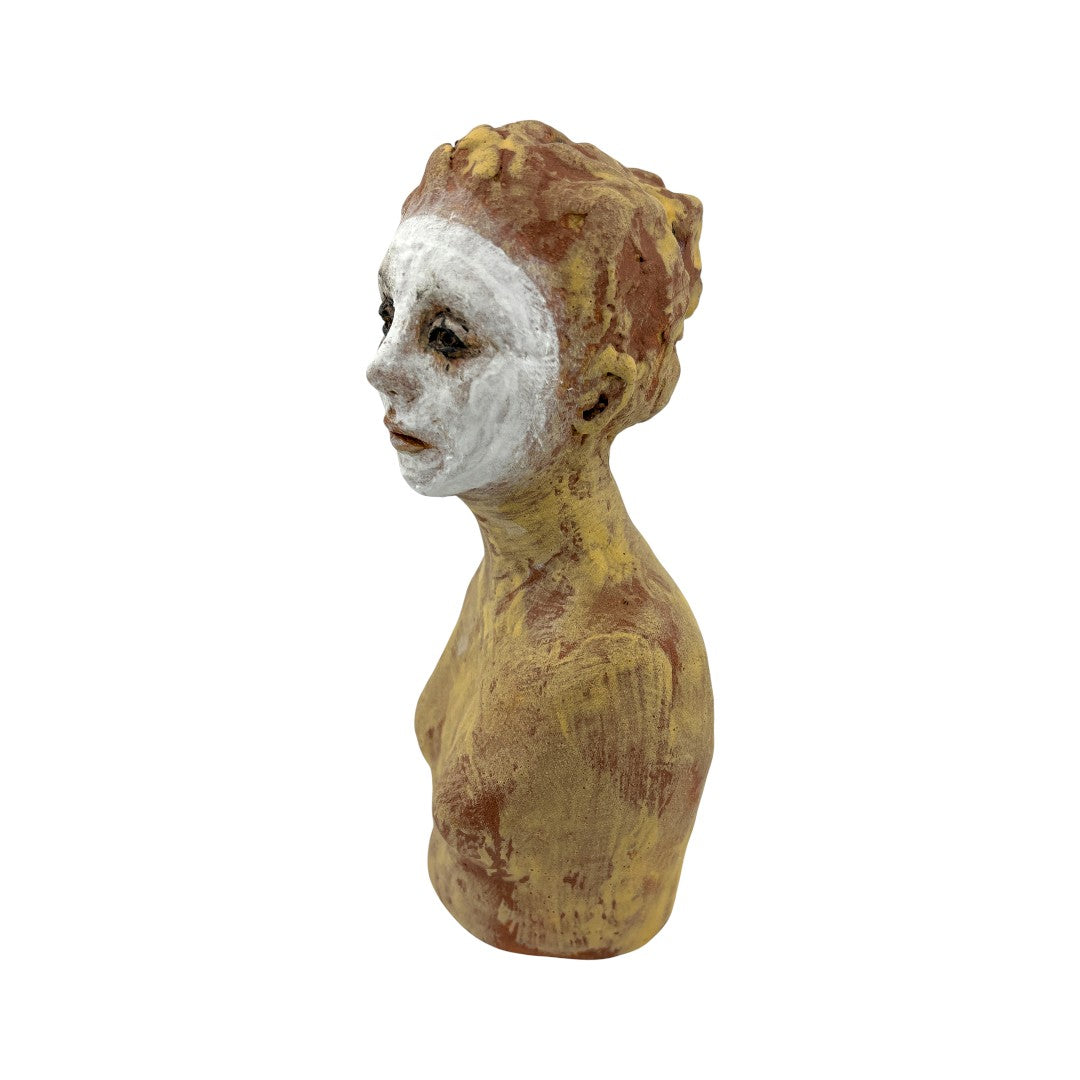 Bust of White Faced Lady - Ceramics