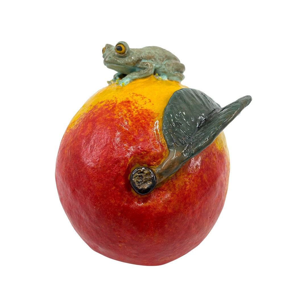 Frog On A Mango - Ceramics