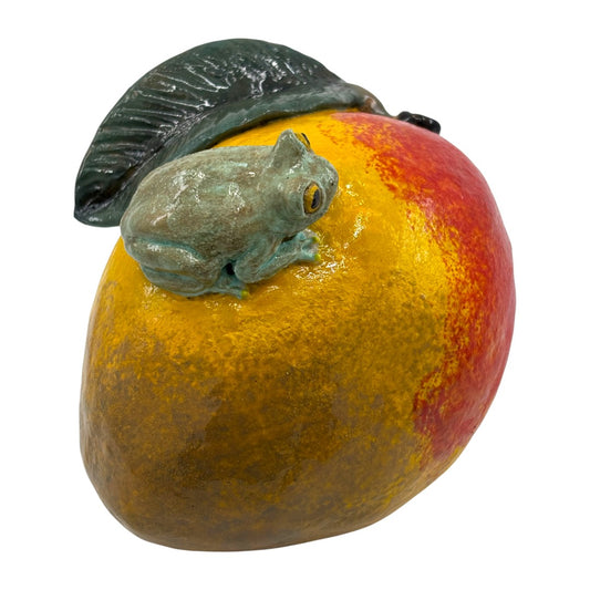 Frog On A Mango - Ceramics