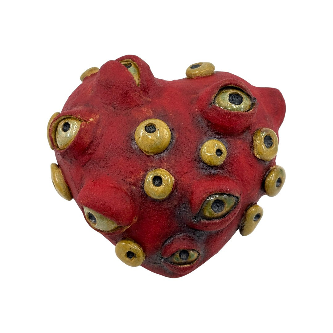 Heart - Red - Lots Of Eyes - Ceramics