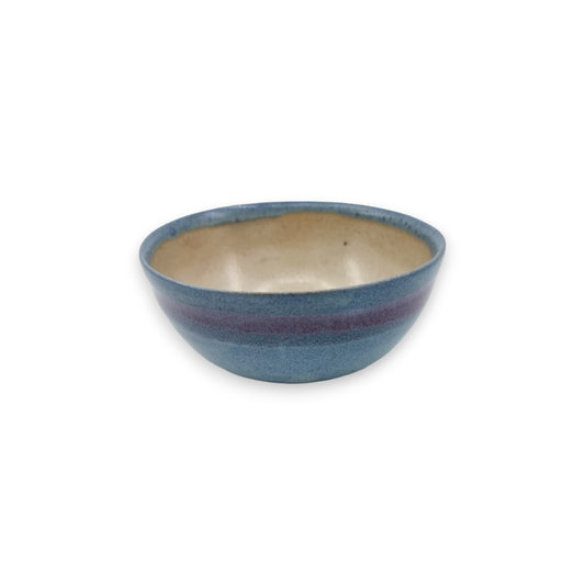 Small Bowl - Blue with Heather Stripe