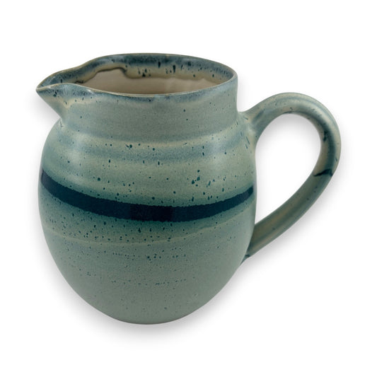Jug - Round - Blue with Teal Stripe