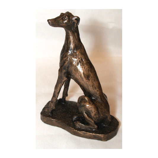 Greyhound (sitting) - Sculpture