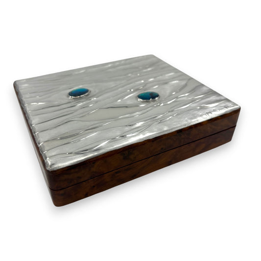 Water Drops (1 section) - Wood and Pewter Box