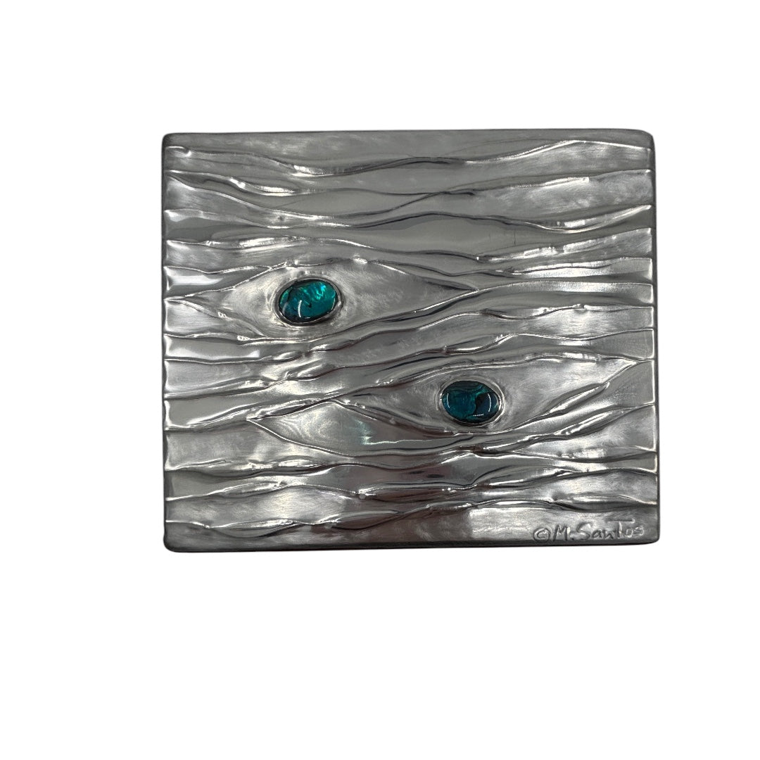 Water Drops (1 section) - Wood and Pewter Box