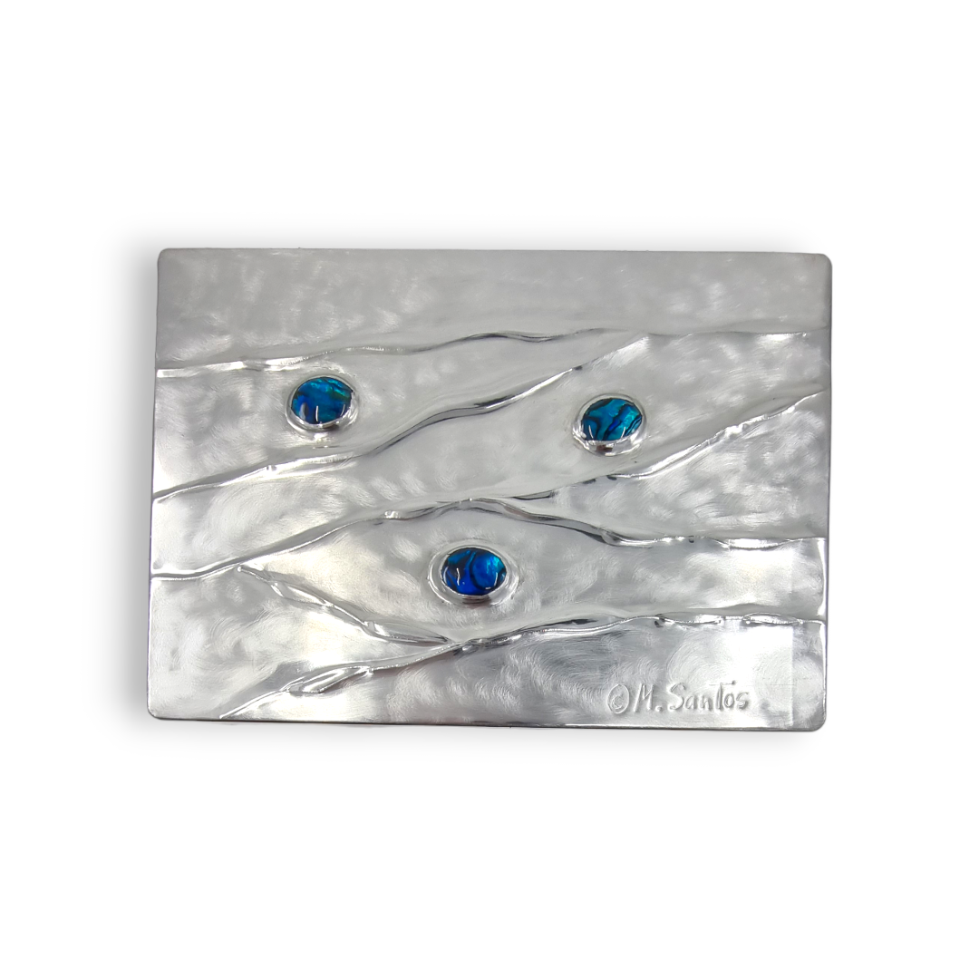 Rippling Water (1 section) - Wood and Pewter Box