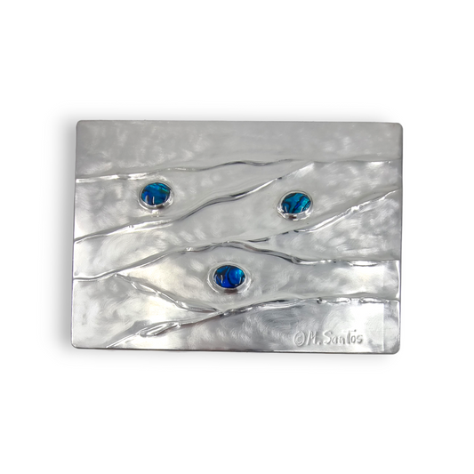 Rippling Water (1 section) - Wood and Pewter Box