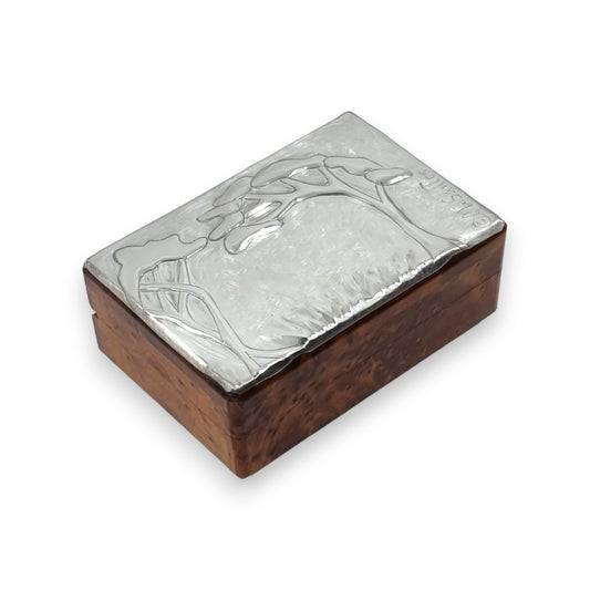 Two Trees (2 Section - Small) - Wood and Pewter Box