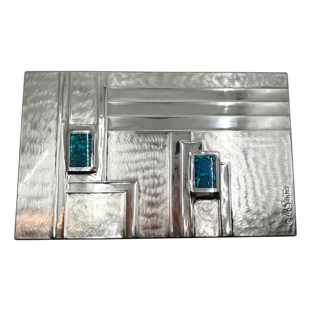 Cubist (20+2 sections) - Wood and Pewter Box