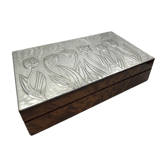 Tulips (20 + 2) - Wood and Pewter Box