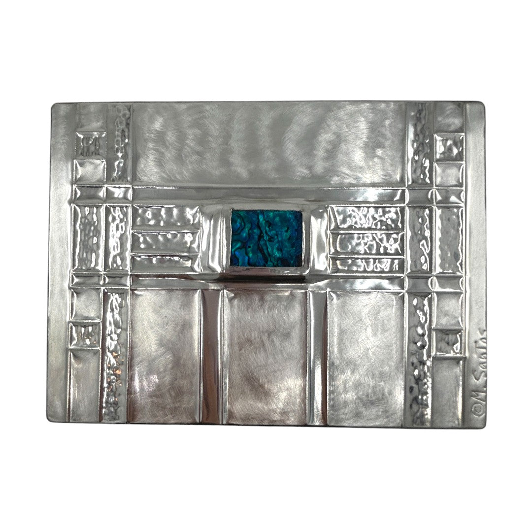 Little Windows (2 section - Large) - Wood and Pewter Box