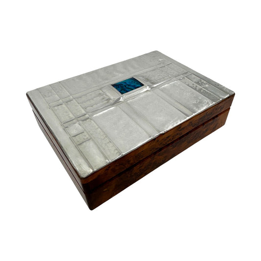 Little Windows (2 section - Large) - Wood and Pewter Box