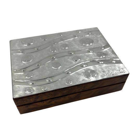 Stones (2 section - Large) - Wood and Pewter Box