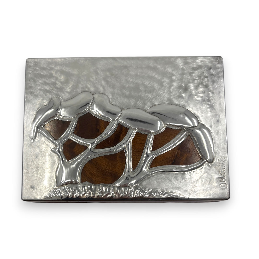 Fallen Trees (2 section - Large) - Wood and Pewter Box