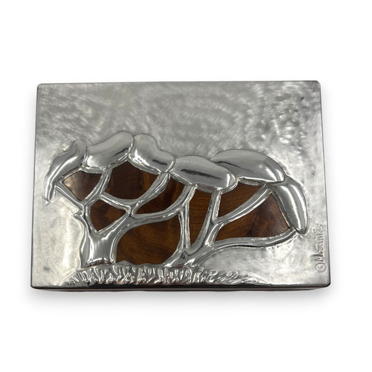 Fallen Trees (2 section - Large) - Wood and Pewter Box