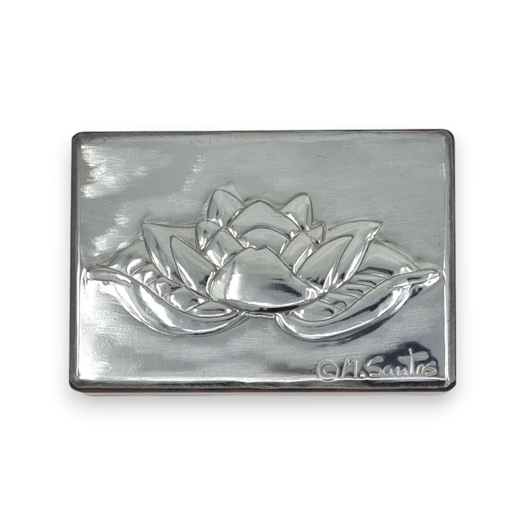 Waterlily (2 section) - Wood and Pewter Box