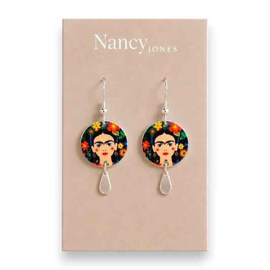 Black Kahlo -  Drop Earrings