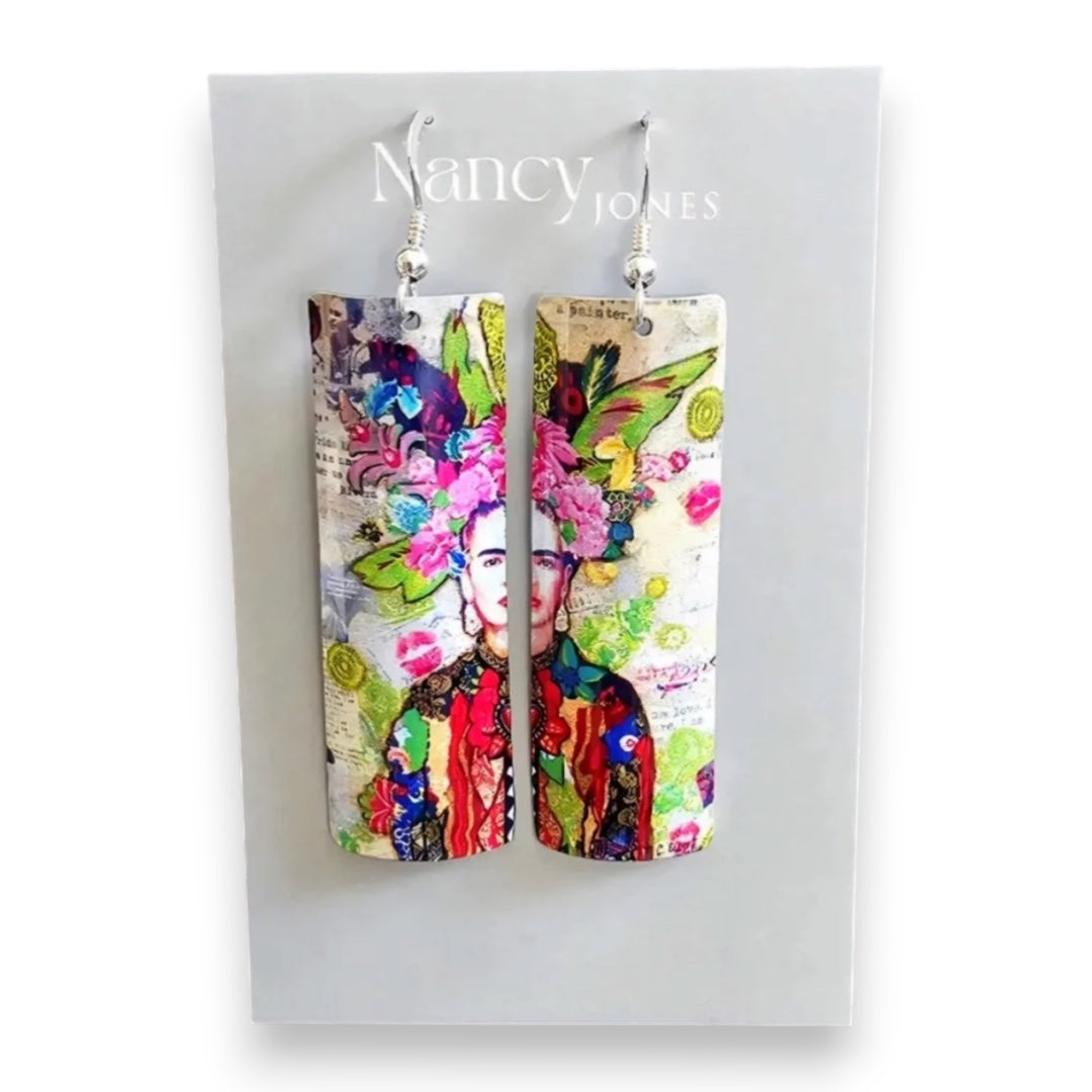 Pink Kahlo -  Drop Earrings