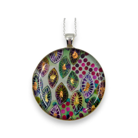 Large Circular Pendant - Multi-Coloured