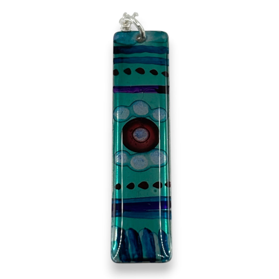 Inky Pendant - Turquoise, Green & Purple
