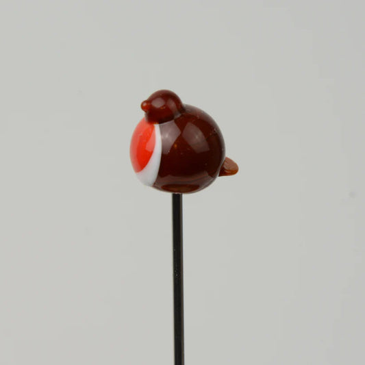 Robin - Handmade Glass Plant Stake