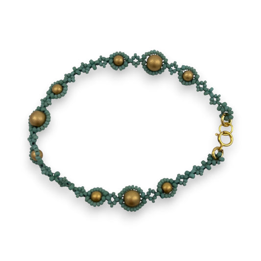 Audrey - Bracelet - Seafoam & Gold