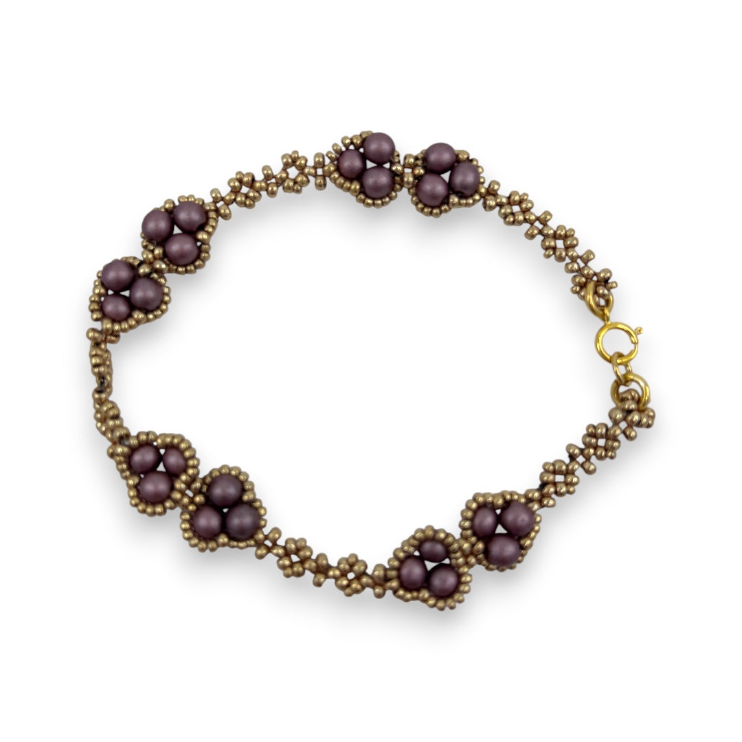 Grace - Bracelet - Gold & Purple